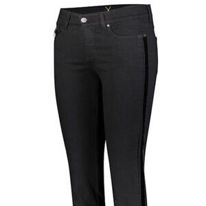 MAC 5443-91 Dream Slim Velvet Galloon Pants in Black